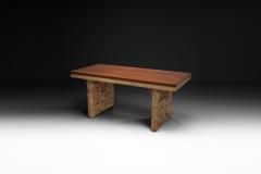  Adrien Audoux Frida Minet Oak Veneer Dining Table by Audoux and Minet France 1st Half of the 20th Century - 4776508