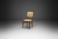  Adrien Audoux Frida Minet Oak and Woven Rope Chair by Audoux Minet France Mid 20th Century - 4493586