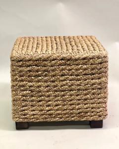  Adrien Audoux Frida Minet Pair of French Mid Century Rope Stools Benches by Adrien Audoux Frida Minet - 3478554