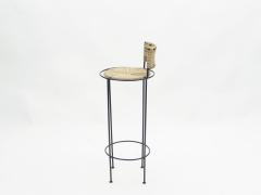  Adrien Audoux Frida Minet Pair of french bar stools rope and metal by Audoux Minet 1950s - 1726974