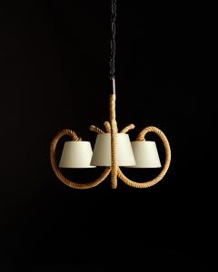  Adrien Audoux Frida Minet Rope Ceiling Light by Audoux and Minet France c 1960 - 4695290