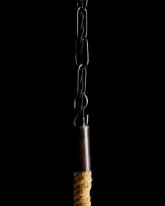  Adrien Audoux Frida Minet Rope Ceiling Light by Audoux and Minet France c 1960 - 4695302