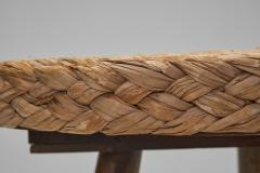  Adrien Audoux Frida Minet Woven Wicker Coffee Table Europe Mid 20th Century - 4365502