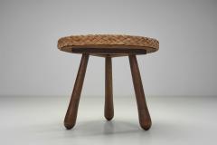  Adrien Audoux Frida Minet Woven Wicker Coffee Table Europe Mid 20th Century - 4365503