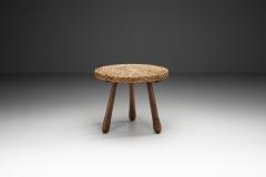  Adrien Audoux Frida Minet Woven Wicker Coffee Table Europe Mid 20th Century - 4372420