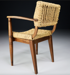  Adrien Audoux Frida Minet c1950 Audoux Minet Woven Rope Armchair France - 2495189