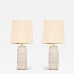  Affiliated Craftsmen Pair of Bob Kinzie for Affiliated Craftsmen Ceramic Table Lamps 1965c  - 4325614