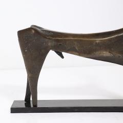  Aharon Bezalel Mid Century Modernist Bronze Deer Sculpture signed Aharon Bezalel - 4744948