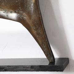  Aharon Bezalel Mid Century Modernist Bronze Deer Sculpture signed Aharon Bezalel - 4744970