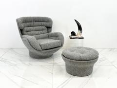  Airborne International Michel Cadestin Karate x Joe Colombo Elda Chair 1970s Mashup with Ottoman - 3683000