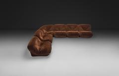  Airborne Six Piece Brown Patate Modular Sofa for Airborne France 1970s - 4806898
