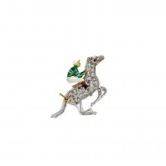  Alabaster Wilson Alabaster Wilson Horse and Jockey Brooch - 4563767