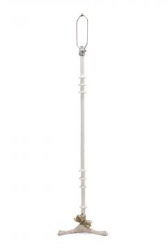  Alberto Deigo Giacometti Pair Of Italian Mid Century White Painted Turned Post Floor Lamps Giacometti - 3170949