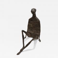  Alberto Deigo Giacometti UNUSUAL FORM BRUTALIST BRONZE SITTING MAN ATTRIBUTED TO ALBERTO GIACCOMETTI - 3362535