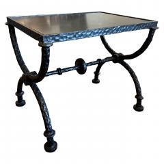  Alberto Diego Giacometti 2 French Modern Neoclassical Bronze Benches Side Tables in Style of Giacometti - 4523409