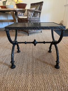  Alberto Diego Giacometti 2 French Modern Neoclassical Bronze Benches Side Tables in Style of Giacometti - 4523503