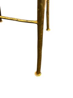  Alberto Diego Giacometti BRUTALIST SUITE OF FOUR GOLD METAL DINING CHAIRS IN THE MANNER OF GIACOMMETTI - 4398510