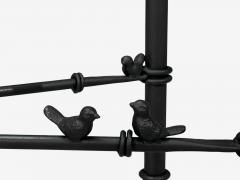  Alberto Diego Giacometti Giacometti Style Console Table Forged Metal Glass USA 1970s - 4808794