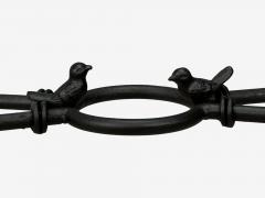  Alberto Diego Giacometti Giacometti Style Console Table Forged Metal Glass USA 1970s - 4808795