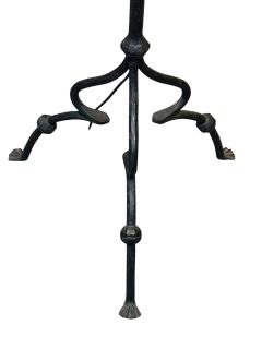  Alberto Diego Giacometti SCULPTED BRUTALIST BLACK IRON FLOOR LAMP IN THE MANNER OF GIACOMETTI - 4405386