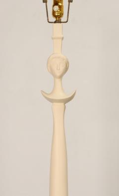  Alberto Diego Giacometti Vintage Figural Resin T te de Femme Caryatid Floor Lamp After Giacometti - 4579601