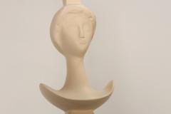  Alberto Diego Giacometti Vintage Figural Resin T te de Femme Caryatid Floor Lamp After Giacometti - 4579603