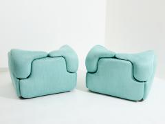  Alberto Rosselli Saporiti Alberto Rosselli for Saporiti pair of Confidential armchairs 1970 - 4557347