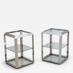  Alberto Rosselli Saporiti Pair of P800 Side Tables by Alberto Rosselli for Saporiti Italy 1970s - 4545758