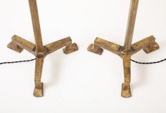  Alberto and Diego Giacometti Giacometti Style Gilt Iron Lamps - 4174251