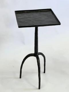  Alberto and Diego Giacometti Pair of French Hammered Wrought Iron Side Tables in style of Diego Giacometti - 4112089