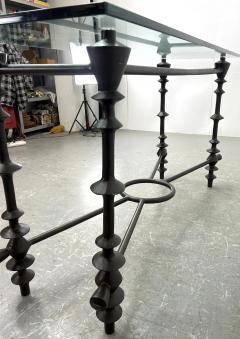  Alberto and Diego Giacometti SCULPTED BRUTALIST BRONZE PATINATED ALUMINUM CONSOLE IN THE STYLE OF GIACOMETTI - 3480846