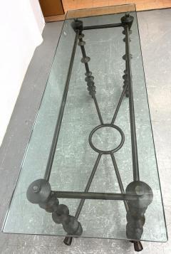  Alberto and Diego Giacometti SCULPTED BRUTALIST BRONZE PATINATED ALUMINUM CONSOLE IN THE STYLE OF GIACOMETTI - 3480849