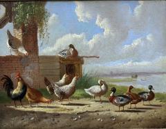  Albertus Verhoesen Pair of paintings with poultry near water - 3715111