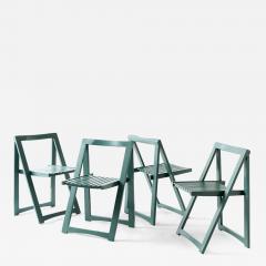  Aldo Jacober d Aniello Pierangela SET OF 4 TRIESTE FOLDING CHAIRS BY ALDO JACOBER PIERANGELA DANIELLO - 2426268