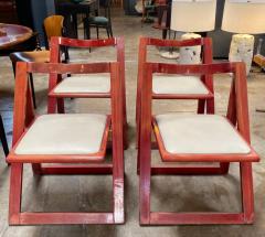  Aldo Jacober d Aniello Pierangela Set of 4 Jacober dAniello Trieste Folding Chairs for Bazzani 1966 Italy - 1205135