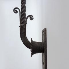  Alessandro Mazzucotelli Alessandro Mazzucotelli Art Nouveau Wrought Iron Wall Lamp Italy 1920s - 3501966