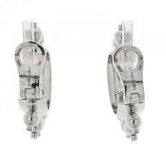  Aletto Brothers ALETTO BROTHERS 18K WHITE GOLD HALF HOOP DIAMOND EARRINGS - 3180829