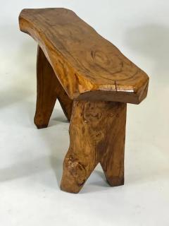  Alexandre Noll Pair French Modern Craftsman Hand Carved Chestnut Benches Attr Alexandre Noll - 4112148