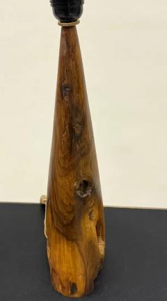  Alexandre Noll Pair of French Organic Modern Craftsman Olive Wood Table Lamps Alexandre Noll - 4149864