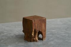  Alexandre Noll Sculptural Root Side Table or Stool in Solid Elm Europe 1970s - 4582362