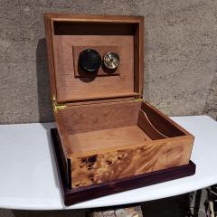  Alfred Dunhill Ltd Mid Century Hand Crafted Burlwood Humidor Cigar Storage Box - 3594846