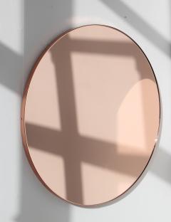  Alguacil Perkoff Ltd Orbis Round Rose gold Peach Tinted Modern Mirror with a Copper Frame - 1665681
