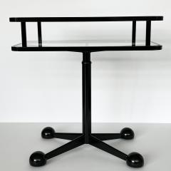  Allegri Arredamenti Allegri Arredamenti Black Metal Glass Two Tier Rolling Cart - 2944008