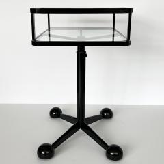  Allegri Arredamenti Allegri Arredamenti Black Metal Glass Two Tier Rolling Cart - 2944025