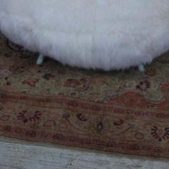  Allermuir New Zealand Sheepskin Ottoman with Aluminum Legs by Allermuir - 2771053