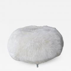  Allermuir New Zealand Sheepskin Ottoman with Aluminum Legs by Allermuir - 2775251