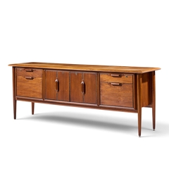  Alma Desk Company Alma Castilian Mid Century Walnut Credenza - 4756233
