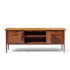  Alma Desk Company Alma Castilian Mid Century Walnut Credenza - 4756236