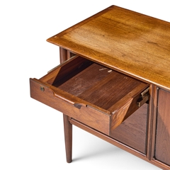  Alma Desk Company Alma Castilian Mid Century Walnut Credenza - 4756239