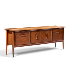  Alma Desk Company Alma Castilian Mid Century Walnut Credenza - 4760192